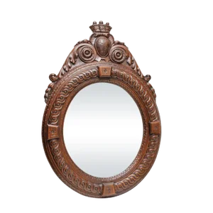 Antique Italian Oak Wall Mirror