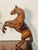 1950s Handsome Equestrian Pair of Leather Horse Sculptures For Sale - Image 4 of 9
