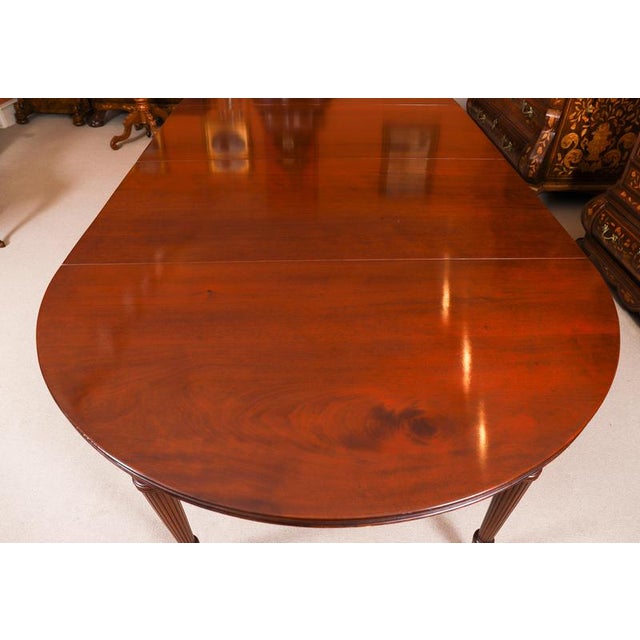 Antique Victorian Extending Dining Table and Swagback Chairs, 1880s, Set of 9 For Sale - Image 6 of 15