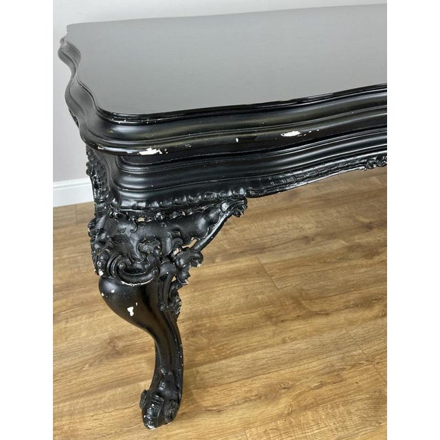 French Style Black Painted Desk For Sale - Image 9 of 15