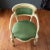 Wood 19th Century Napoleon III Olive and Turquoise Fauteuil Arm Chair For Sale - Image 7 of 12