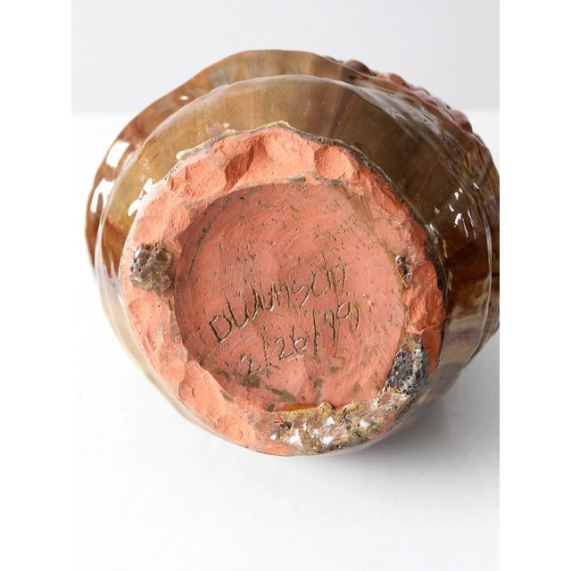 1979 Studio Pottery Free Form Vase For Sale - Image 12 of 13