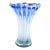 1970s Blue and White Unmarked Art Glass Vase For Sale