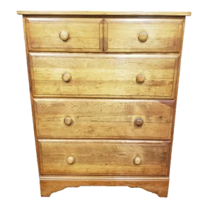 4 Drawer Oak Wood Chest of Drawers