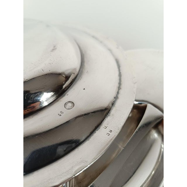 Silver-Plated Cloche by Krupp Berndorf for First Class of Tirrenia Fleet, 1930s For Sale - Image 11 of 18