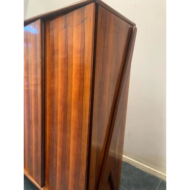 Brown Wardrobe with Diagonal Doors by Ico & Luisa Parisi, 1960s For Sale - Image 8 of 13