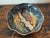 Ceramic Mid 20th Century Italian Hand Painted Glossy Dish With Florals For Sale - Image 7 of 8