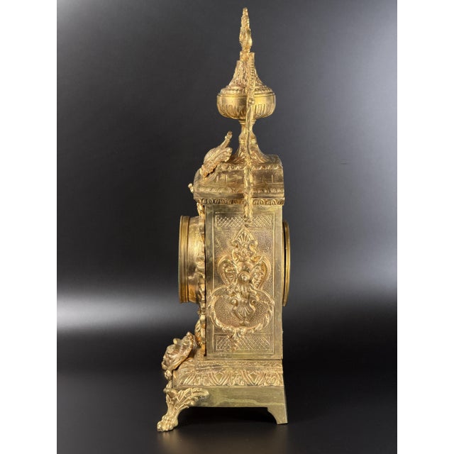 French Louis XV Revival Mantel Clock by AD Mougin, Late 19th Century For Sale - Image 14 of 18