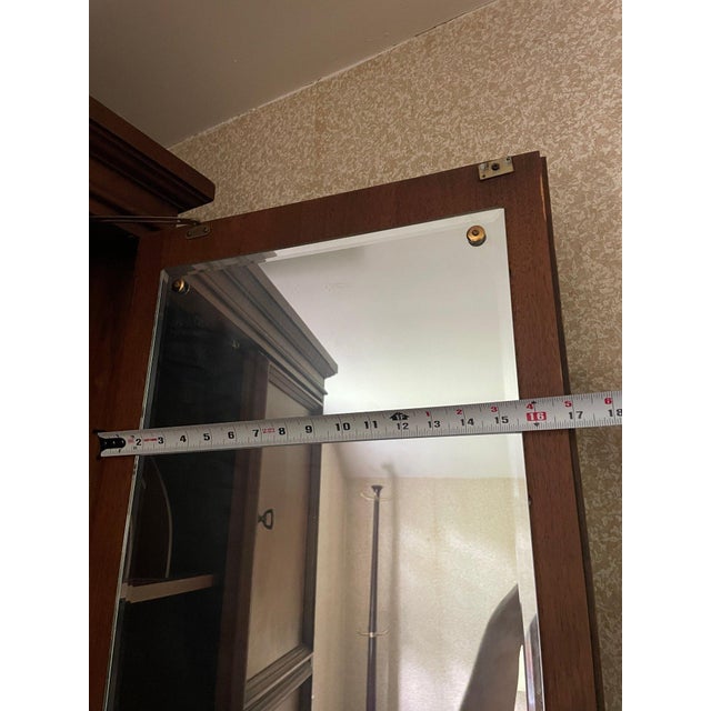 Late 20th Century Drexel Heritage Solid Wood Two-Door Armoire With Interior Drawers For Sale - Image 11 of 18