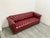 American Red Chesterfield Leather Sofa For Sale - Image 3 of 11