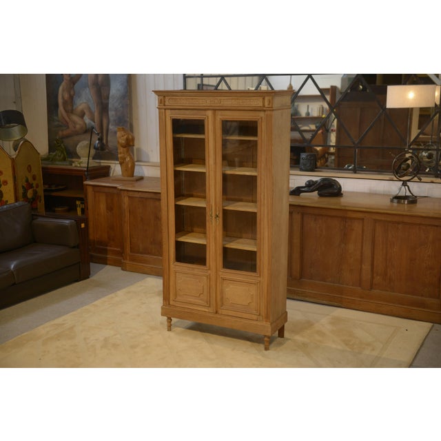 Vintage Display Cabinet in Raw Oak, 1950s For Sale - Image 9 of 11