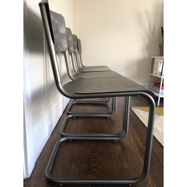 Restoration Hardware Metal Schoolhouse Dining Chairs Set of 4 Chairish