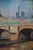 Large Mid-Century Signed v. Dyk Pont Saint-Michel & Notre-Dame Paris Oil Painting For Sale - Image 9 of 18