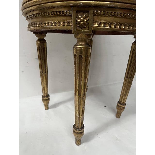 Louis XVI Style Armchair in Wood and Gilded Stucco For Sale - Image 12 of 18