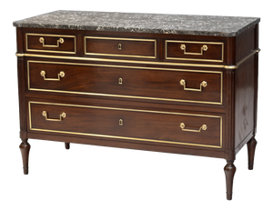 Antique Marble Top Chest, 1850