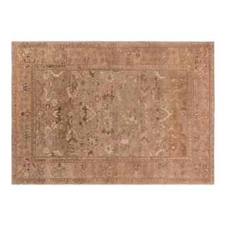 Fine Antique Persian Malayer Handmade Wool Rug For Sale