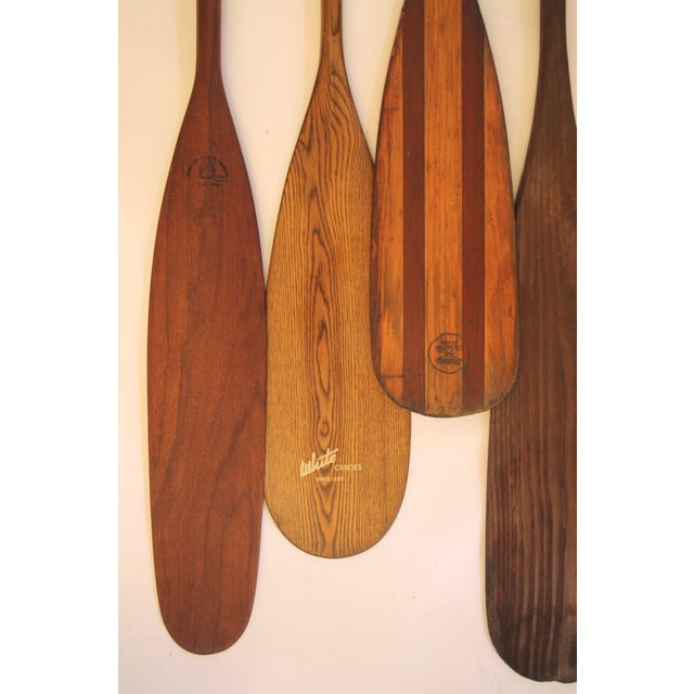 Set of 5 Vintage Canoe Paddles With Holder Chairish