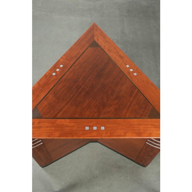 Vintage Art Deco Coffee Table in Triangular Shape from Schuitema For Sale - Image 4 of 10