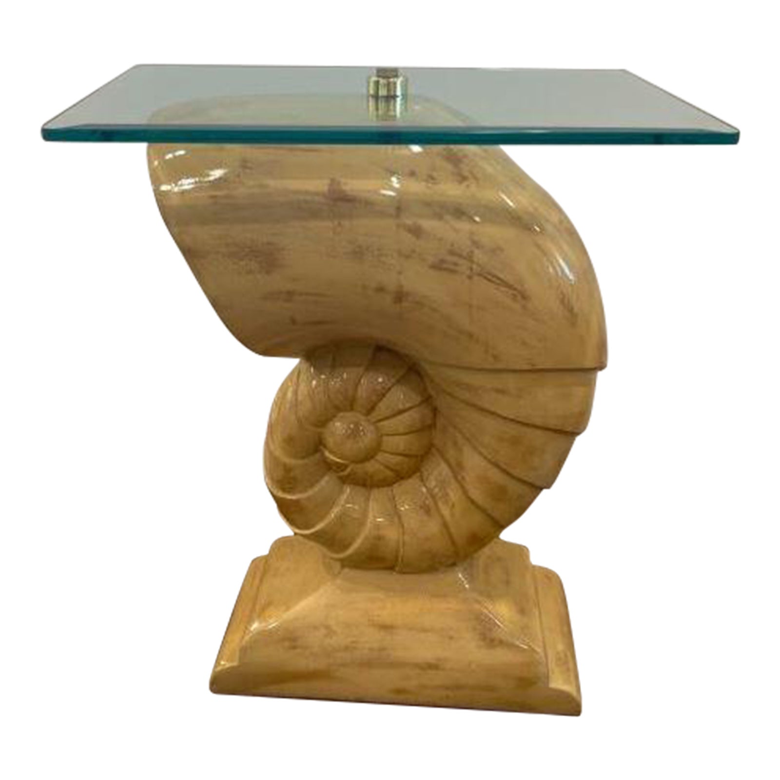 1950s Modern Italian Sculpted Nautilus Shell Table | Chairish