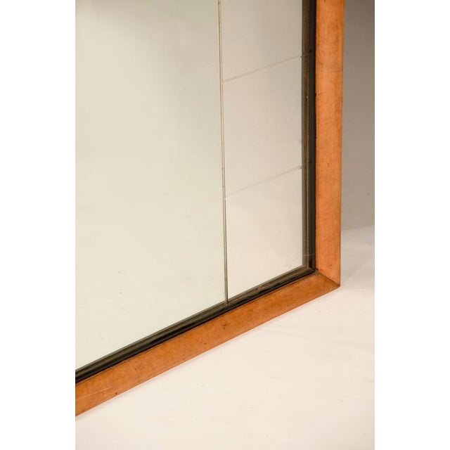Large Art Deco Mirror with Wooden Frame and Black Trim, 1940s For Sale - Image 10 of 12