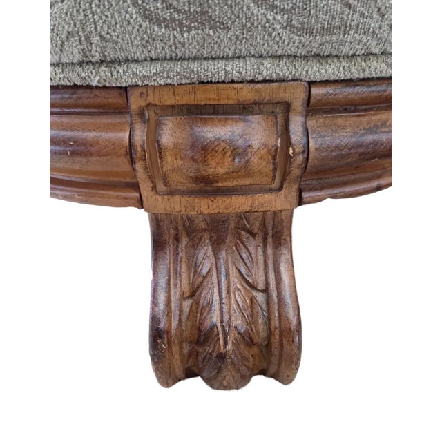 Wood Late 20th Century Bernhardt Curved Sofa With Rolled Back For Sale - Image 7 of 11