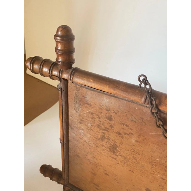 Brown Faux Bamboo Mirror, France, 1940s For Sale - Image 3 of 10