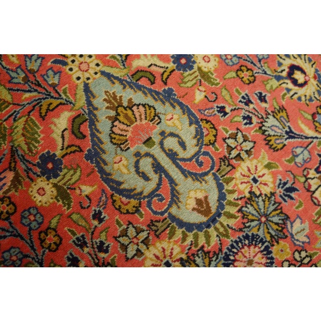 Persian 1960s Pink Medallion Vintage Persian Tabriz Rug 2' 10'' X 13' 3'' Handknotted Wool Carpet For Sale - Image 3 of 6