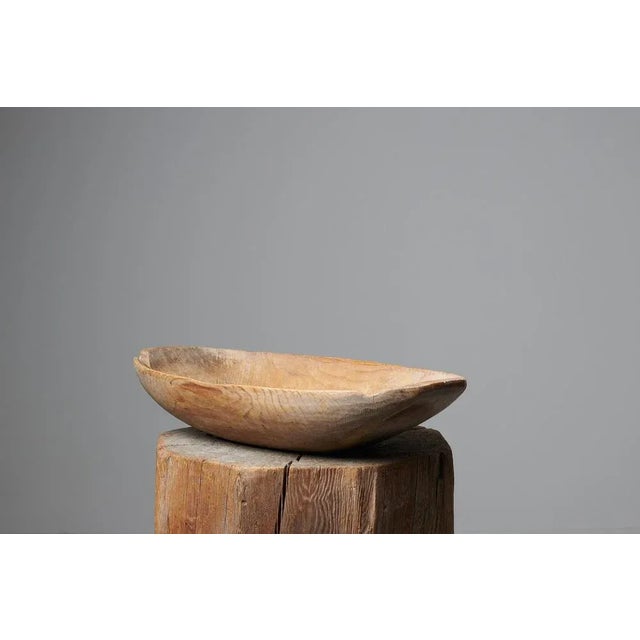 Folk Art Swedish Pine Trough Bowl For Sale - Image 3 of 7