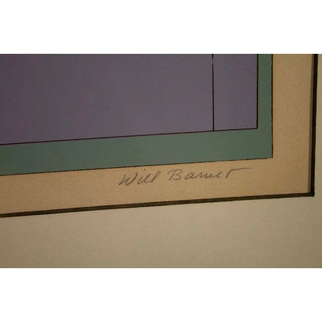 Realism 1971 Reflection Signed Modern Realist Serigraph on Paper 2/225 Framed by Will Barnet For Sale - Image 3 of 12