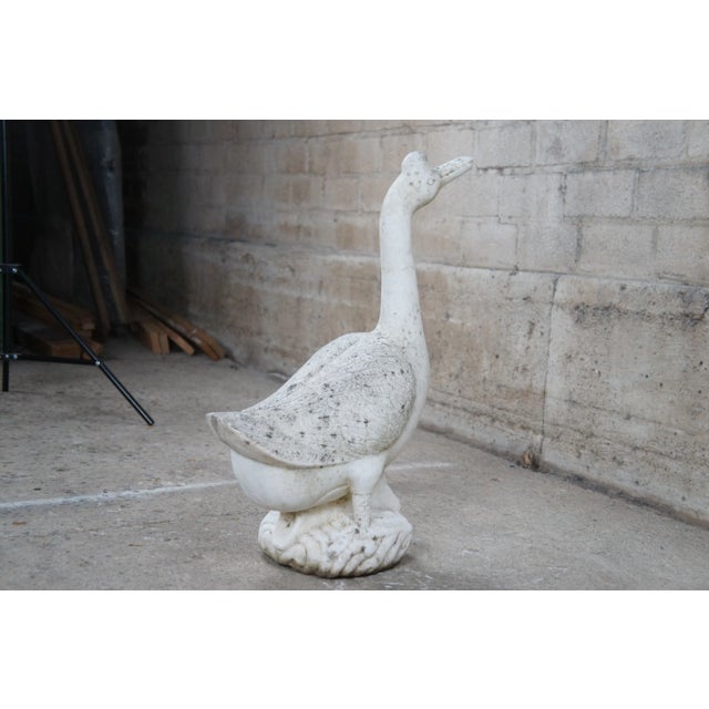 Antique Italian Carved Marble Stone Bird Garden Statue For Sale - Image 4 of 11