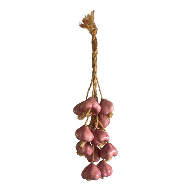 Vintage Hand Painted Ceramic Garlic For Sale