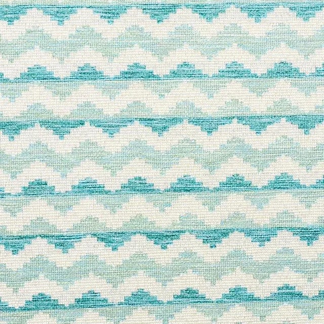 Sample - Schumacher Roebuck Performance Fabric in Mineral For Sale