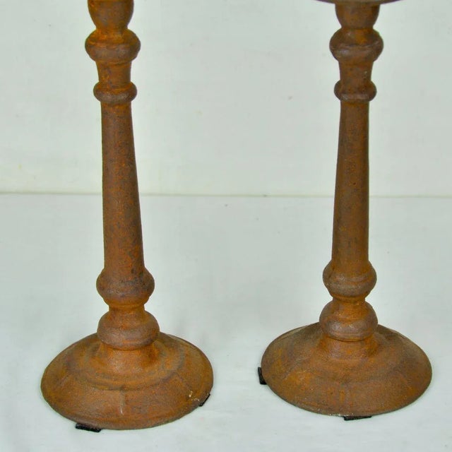 Iron Candleholders, 1940s, Set of 2 For Sale - Image 4 of 7