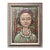 1954 E. Romano "Beatrice in Violet Beret" Oil Painting on Artist Board For Sale