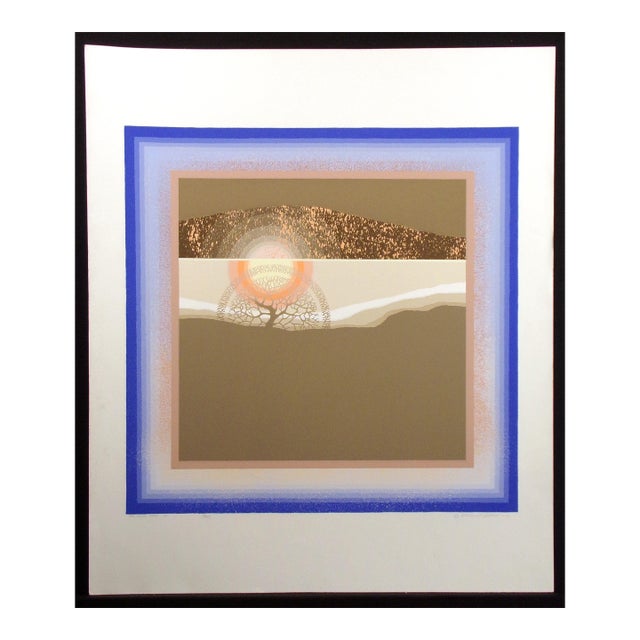 1980s Richard Gilbert "The Olive Tree Ii" Signed & Numbered Serigraph Fine Art For Sale