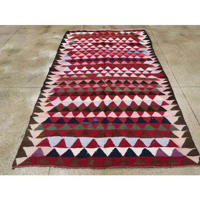 Mid 20th Century Galerie Shabab Collection Mid-20th Century Persian Flatweave Kilim Rug For Sale - Image 5 of 10