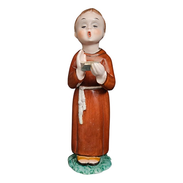 Enamelled Sculpture of Friar, 1980s For Sale
