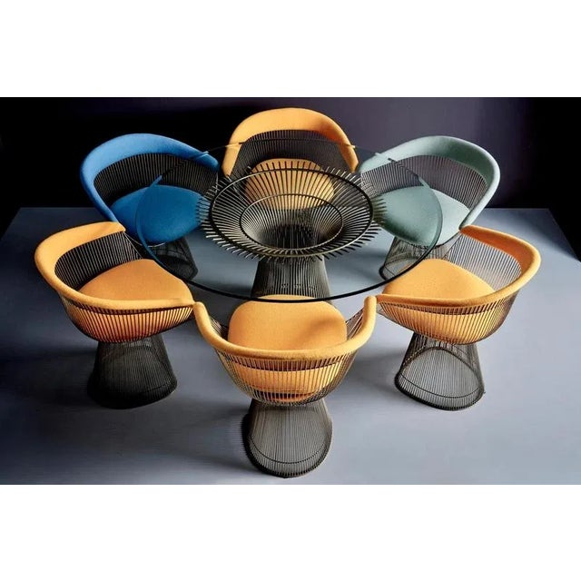 Vintage Wire Dining Table and Chairs by Warren Platner for Knoll, 1960s, Set of 5 For Sale - Image 9 of 10