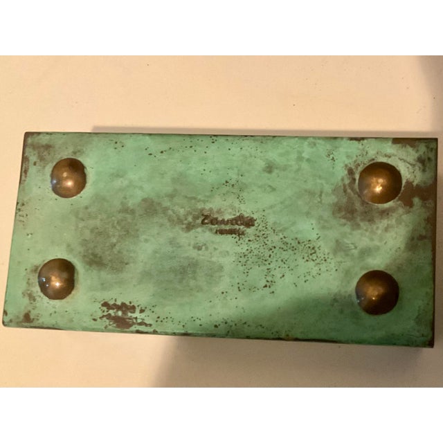 Vintage Zenda Mexico Copper Box With Bird and Floral Relief For Sale - Image 15 of 16