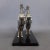 Metal Antique Chromed Metal Sculpture of Roman Horse Trainer on Marble Base, 1930 For Sale - Image 7 of 16