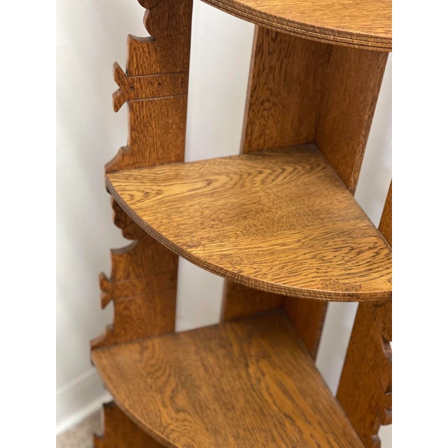 1970s Vintage Style Corner Bookcase Chairish