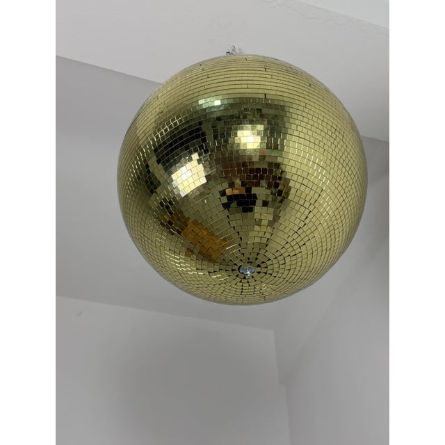Large Yellow Sphere Disco Ball, 1980s For Sale - Image 6 of 9