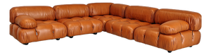 Large Leather Camaleonda Sofa by Mario Bellini for B&B, 1970s, Set of 5