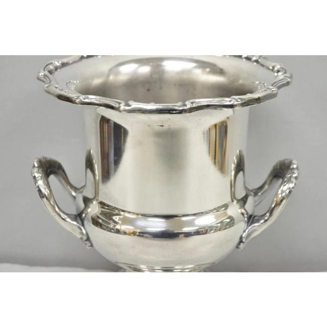 Mid 20th Century Vintage Leonard Silver Plated Trophy Cup Urn Champagne Chiller Bar Ice Bucket For Sale - Image 5 of 13