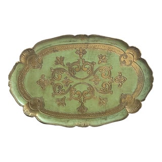 Vintage Italian Florentine Gold and Giltwood Tray For Sale