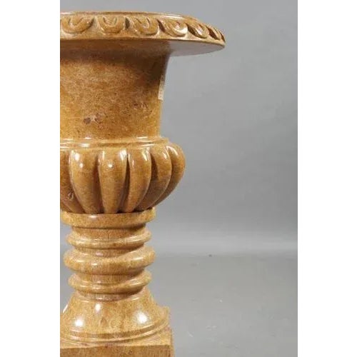 20th Century Beige Marble Crater Vase For Sale - Image 4 of 9