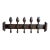 Antique Forged Iron 5-Light Tulip Cup Wall Candle Sconce For Sale