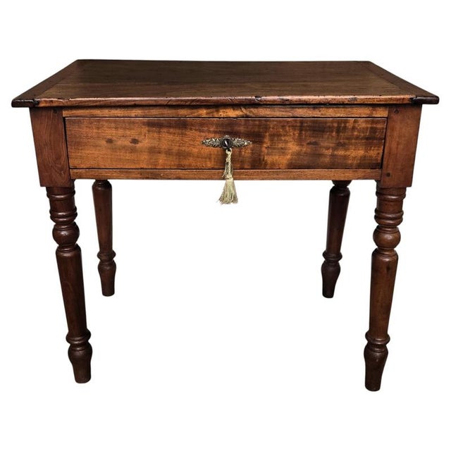Antique Italian Rustic Walnut Writing Table, 1890s For Sale - Image 10 of 10