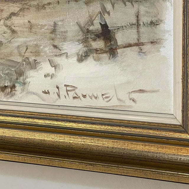 Antique Framed Oil Painting on Canvas by Henri Joseph Pauwels (1903-1983) For Sale - Image 10 of 13