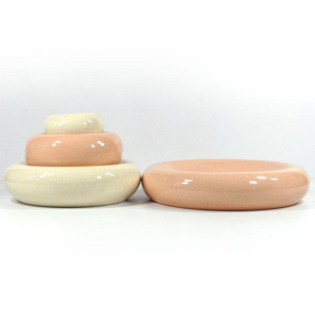 Ceramic Postmodern Bowls Set from François Châtain, France, 1980s, Set of 4 For Sale - Image 7 of 10